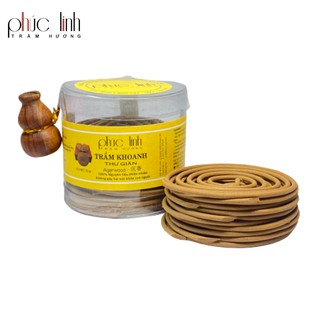 Nhang Khoanh Trầm Hương 3.5 giờ__ Tặng Kèm Hồ Lô _20 Vòng_Trầm Hương Phúc Linh_Cam Kết Không Hương Liệu và Hóa Chất
