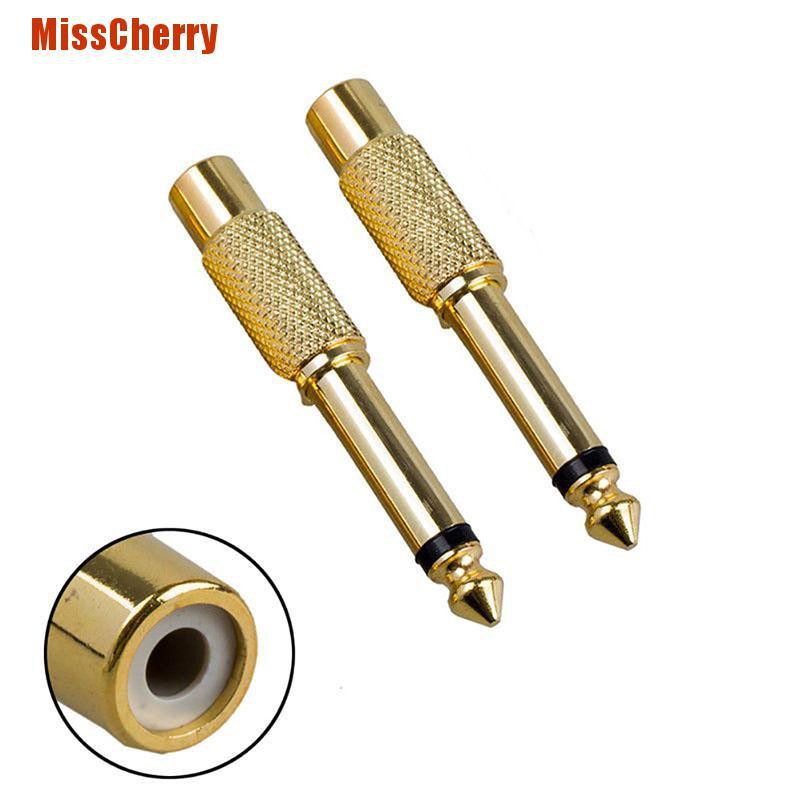 2 Đầu Chuyển Đổi Từ Giắc 6.35mm Sang Rca