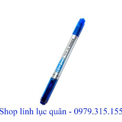 Bút đệm màu vẽ kí hiệu tham mưu 2 đầu 1 mm & 0.4 mm xanh - đỏ - đen