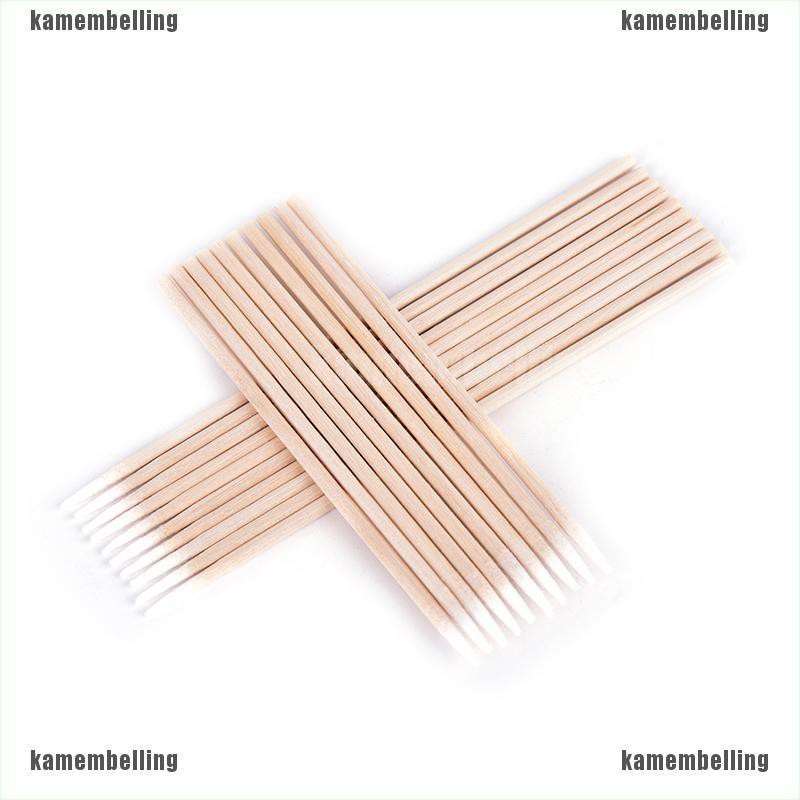 (Hàng Mới Về) Bộ 100 Tăm Bông Trang Điểm Bằng Gỗ Chất Lượng Cao