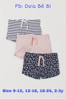 Set 3 quần cotton H&M bé gái