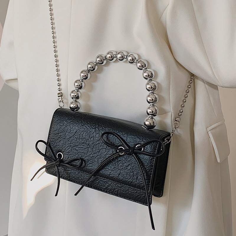 Túi IELGY đeo chéo tay cầm ngọc trai nhân tạo cao cấp cho nữ