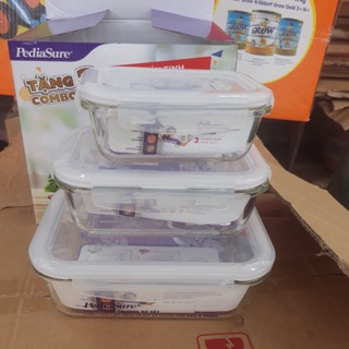 Bộ 3 thố thuỷ tinh lock & lock hàng khuyến mãi