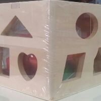 Hộp Thả Hình Gỗ Trắng