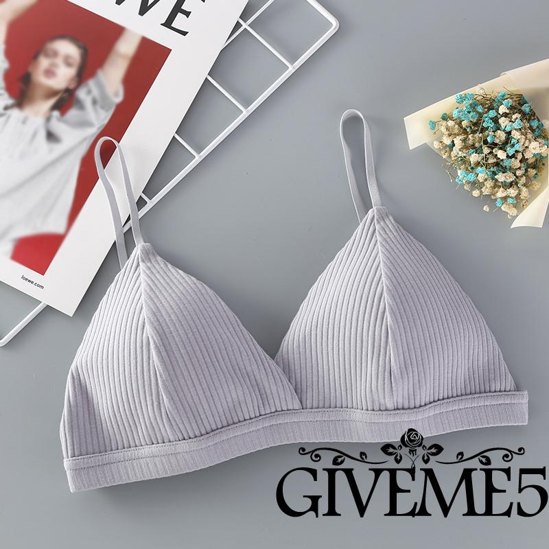 Áo ngực màu trơn hình tam giác có đệm nâng ngực tiện dụng