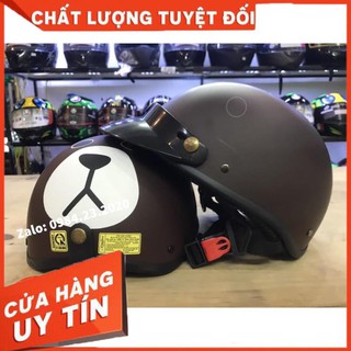[Uy Tín - Chất Lượng]  Mũ 1/2 Gấu Nâu