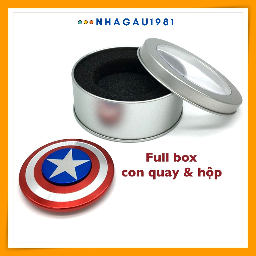 Con Quay Hợp Kim Fidget Spinner Avengers Captain American Shield Shop NHAGAU1981