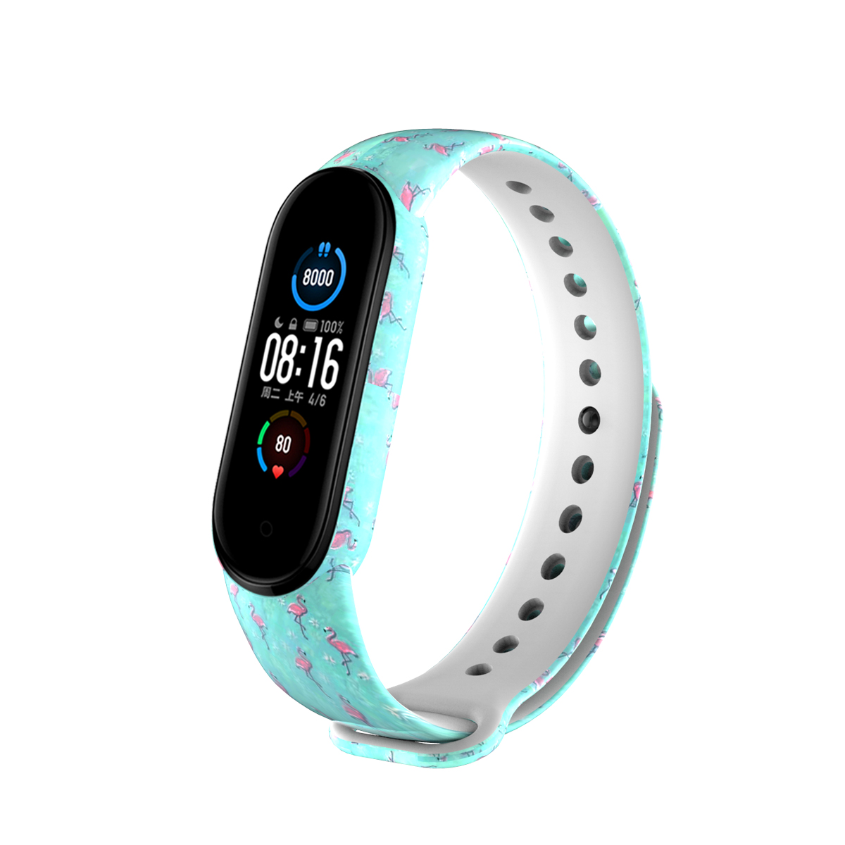 Dây Đeo Silicon Màu Rằn Ri Dành Cho Đồng Hồ Thông Minh Xiaomi Mi Band 5 Miband 5 6