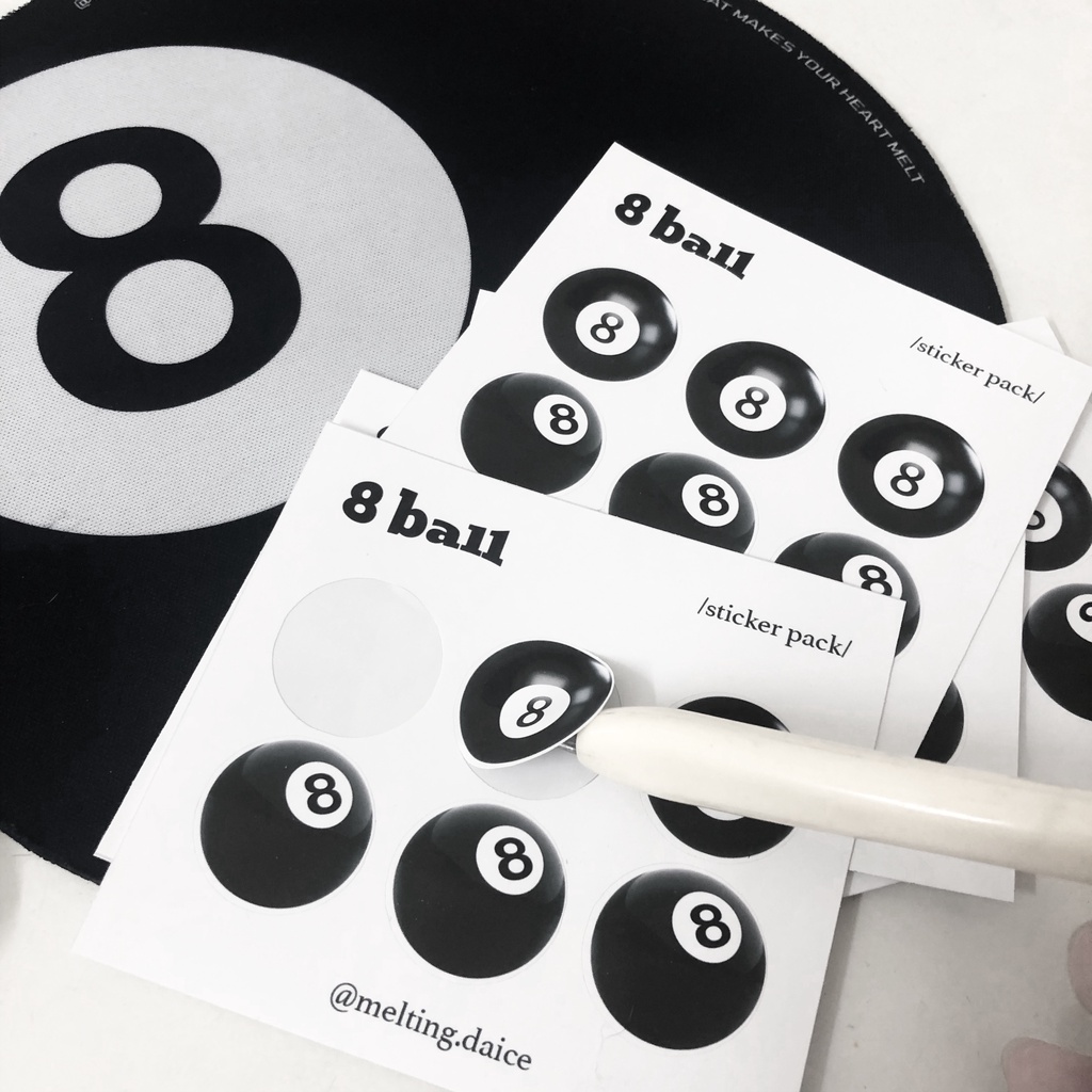 Daice || 𝟴-𝗯𝗮𝗹𝗹 sticker - sticker/nhãn dán/decal trang trí