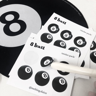 daice || '8-ball' sticker - sticker/nhãn dán/decal trang trí