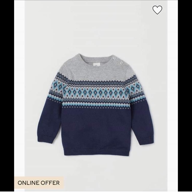 Áo len xanh xám của HM