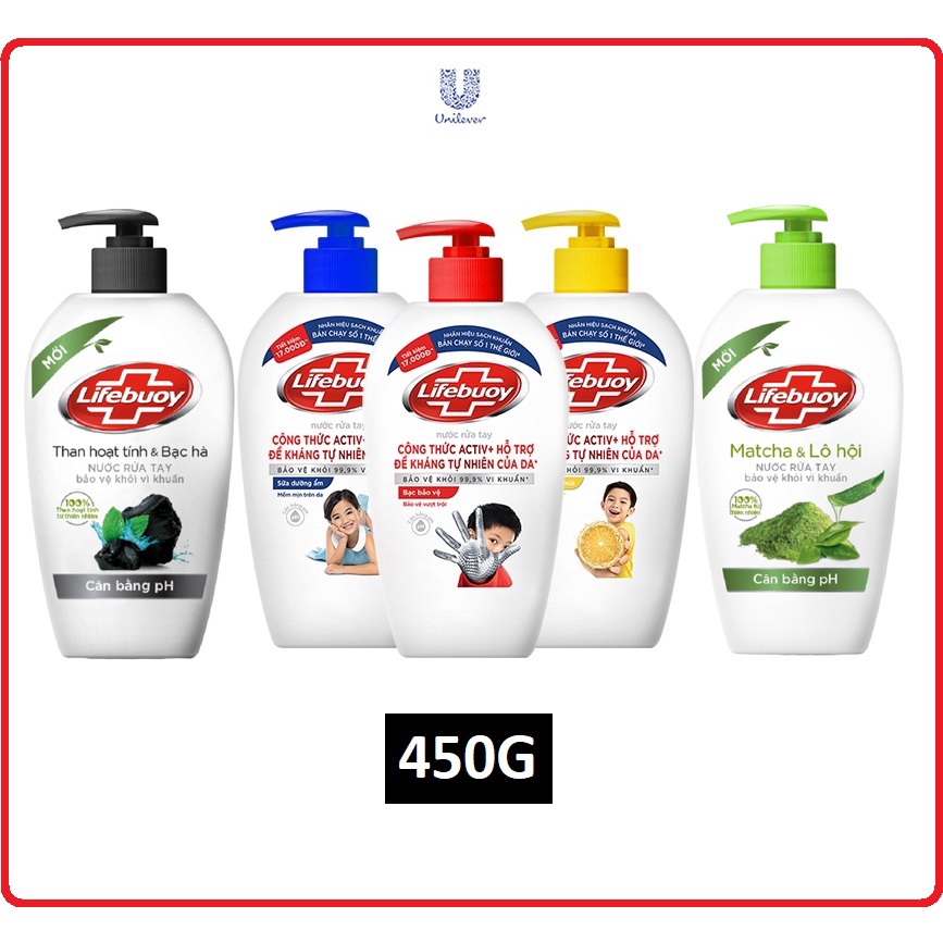 Nước rửa tay Lifebuoy Bảo vệ khỏi vi khuẩn 450gr