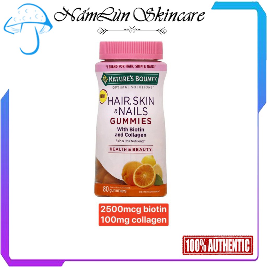 Kẹo dẻo nuôi dưỡng da ,tóc Nature’s Bounty Hair Skin & Nails Gummies