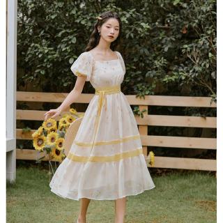 Đầm Tay Phồng In Họa Tiết Xinh Xắn Dành Cho Nữ 2020