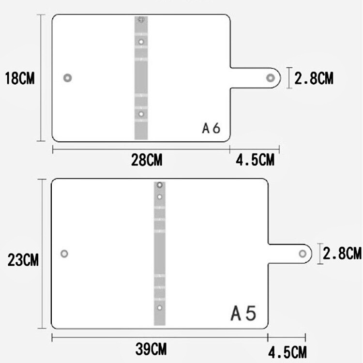 Binder bìa sổ còng nhựa dẻo refill giấy khổ A5,A6 (không kèm giấy)