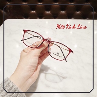 Kính mắt oval nhựa cao cấp thời trang nữ 1209 nhiều màu Linaeyewear - Lắp tròng cận theo độ cận