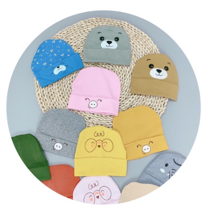 Mũ cho bé sơ sinh, Mũ tròn hình thú COTTON cho bé - MAMI.TITI