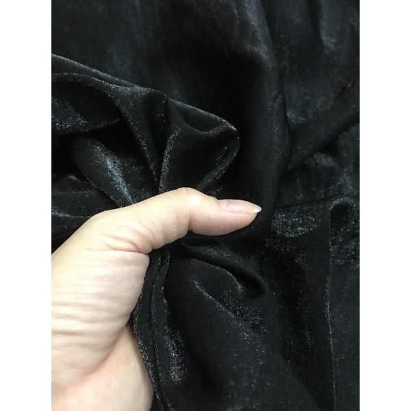 Vải Lụa Tằm Ướt màu đen óng ả mềm rũ siêu xinh  may đầm váy, áo dài ,áo kiểu ,quần suông