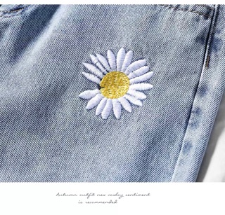 ➿Baggy Jeans Thêu Bông Cúc