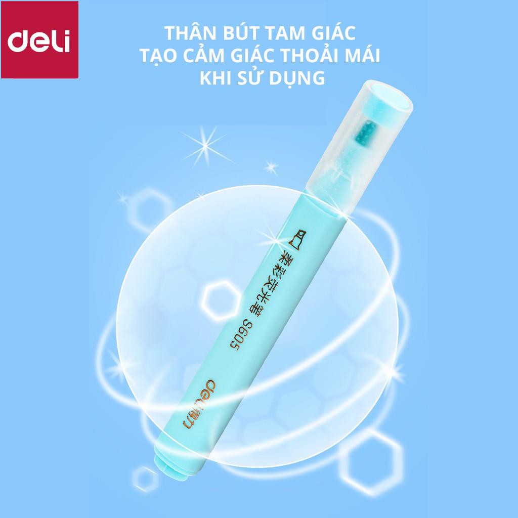 Bút highlight dấu dòng dạ quang màu Macaron Deli – 6 chiếc/ hộp- S605 [Deli]