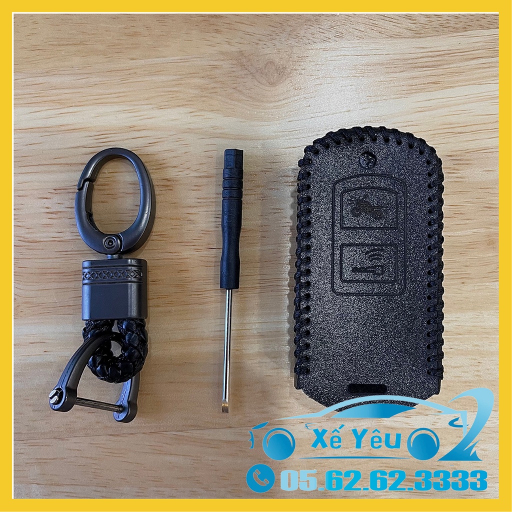 BAO DA chìa khóa Smartkey Honda - kèm móc khóa hợp kim, da bò thật, đẹp và thời trang.