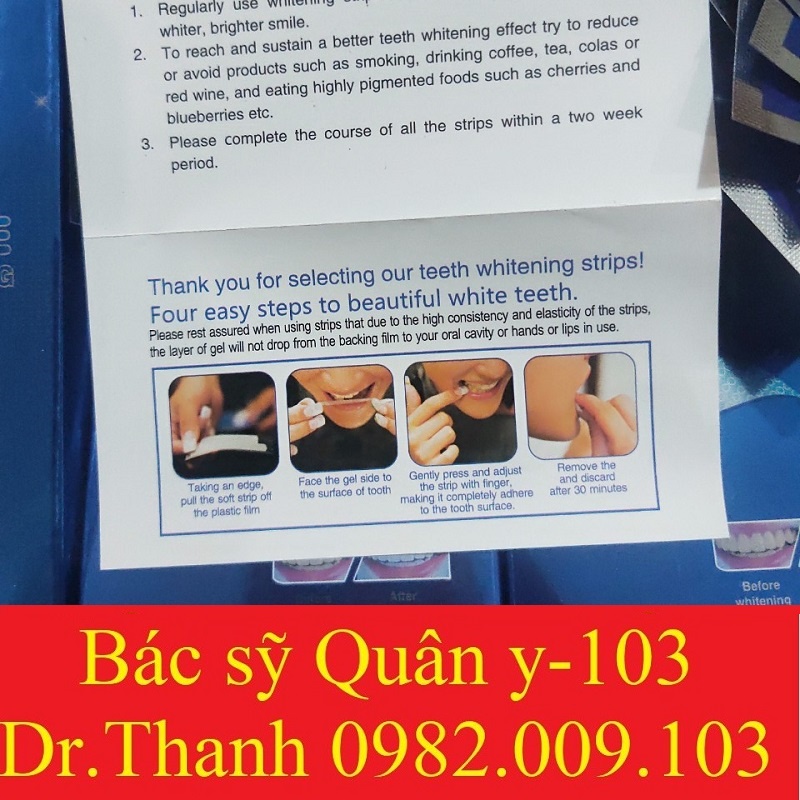 Miếng dán làm trắng răng 3d 5d tiện dụng