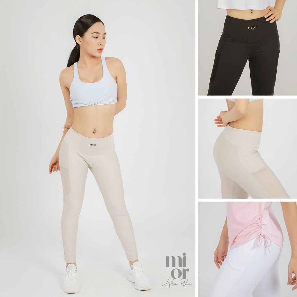 [Ảnh thật] Quần Mesh Legging Nữ Thời Trang Thể Thao Mior Activewear