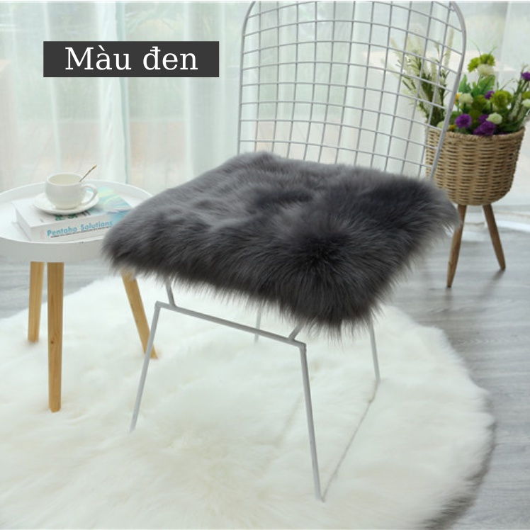 Thảm Lông Lót Ghế Ô Tô, Thảm Lông Trải Sàn Lông Cừu Mềm Mại, Chụp Ảnh Decor Phòng