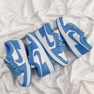 Giày sneaker Jordan 1 thấp cổ xanh dương, Giày thể thao Jd1 low xanh dương nam nữ full box -nt