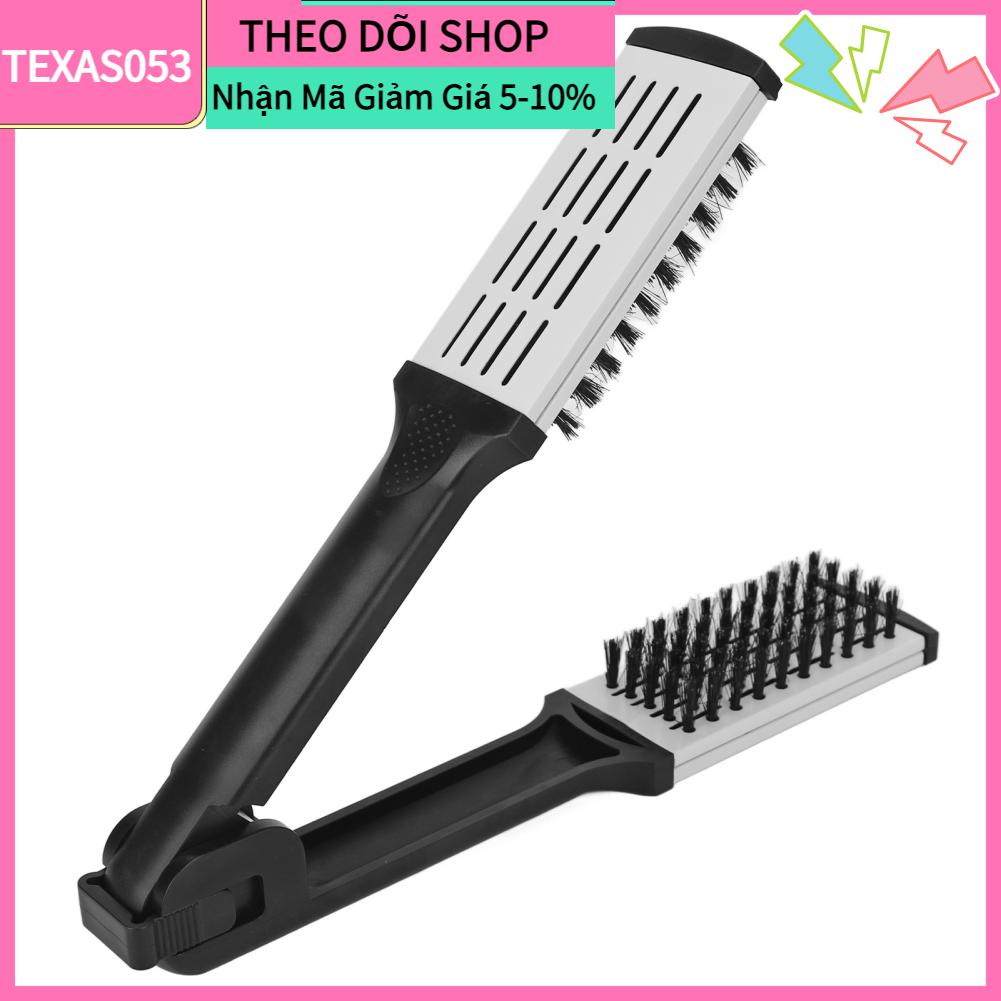Texas053 Lược duỗi thẳng Rỗng khí chịu nhiệt độ cao Bàn chải tạo kiểu tóc hai mặt màu đen trắng cho nhà
