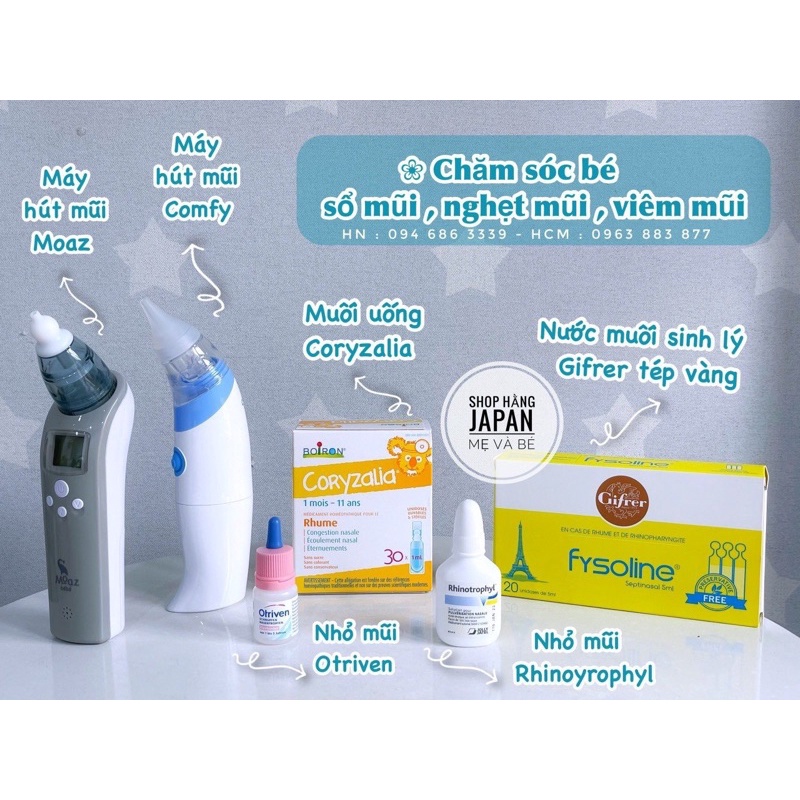 Bộ sản phẩm vệ sinh mũi cho bé và giảm sổ mũi cho bé
