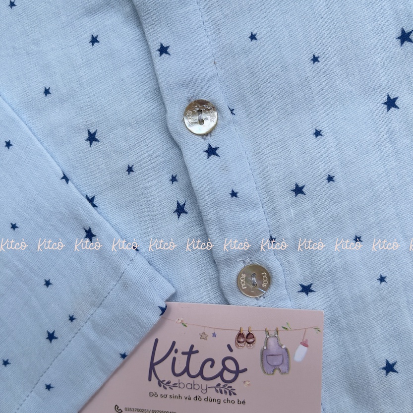 NOUS Bộ dài cài thẳng vải Nu xô Wrinkle