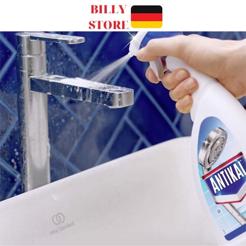 Bình xịt Antikal tẩy cặn canxi trên inox, vách kính nhà tắm,vệ sinh nhà tắm