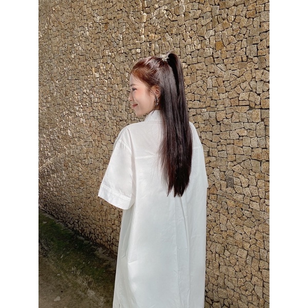 Áo sơmi dáng dài tay ngắn