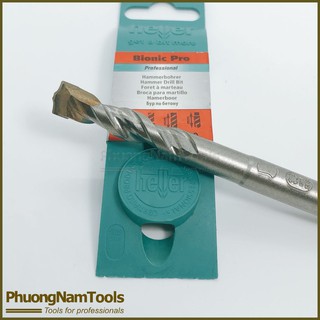 Mũi khoan bê tông Heller 2 ngạnh 10x110mm, đuôi gài SDS Plus Bionic Pro - Made in Germany.