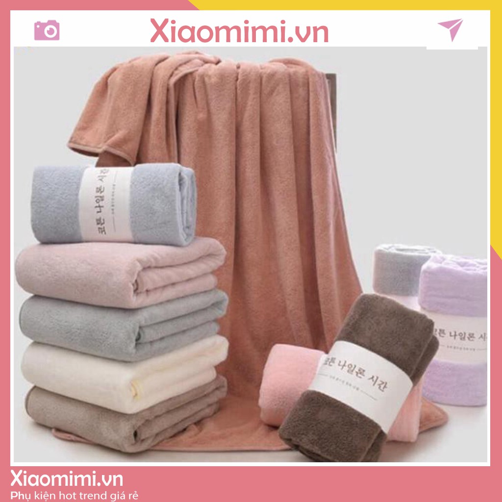 (Xả kho) Khăn tắm xuất Hàn, khăn lông chiên size 70x140cm(Siêu rẻ siêu khuyến mãi)