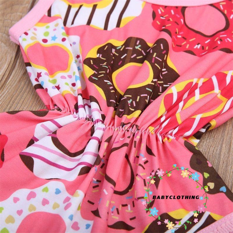 Set bodysuit in hình bánh donut + băng đô cho bé gái