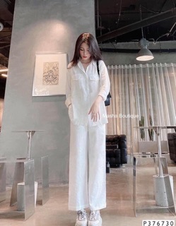 SET SƠ MI TRẮNG ĐŨI QUẦN SUÔNG