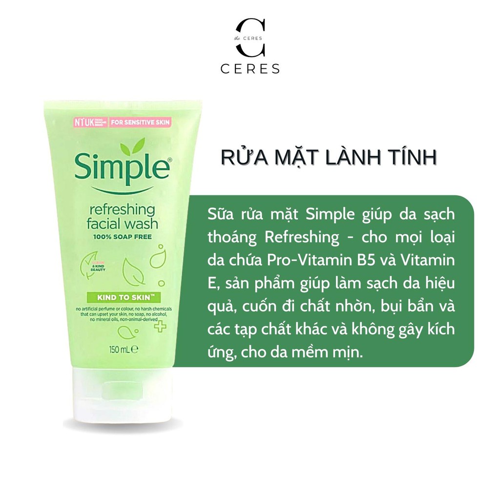 Combo Simple  Tẩy Tế Bào Da Chết Dịu Nhẹ