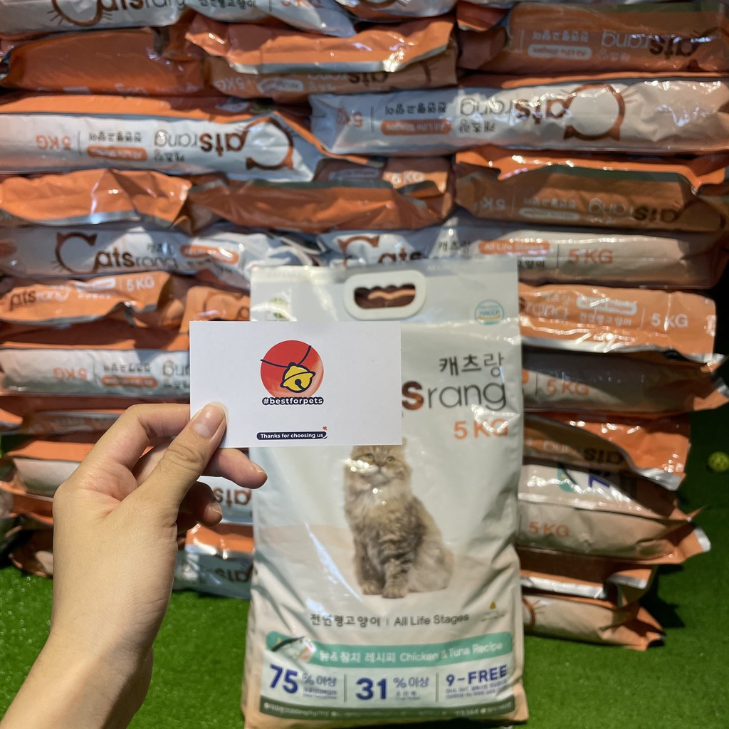 [Mã PET50 giảm 10% - tối đa 50K đơn 250K] Hạt Catsrang cho mèo nhập khẩu Hàn Quốc - Túi 5kg chính hãng mẫu mới 2021