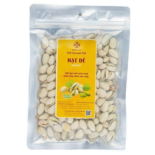 Hạt dẻ cười Hồng Lam gói (200gr, 500gr). Có vị thơm, ngọt bùi