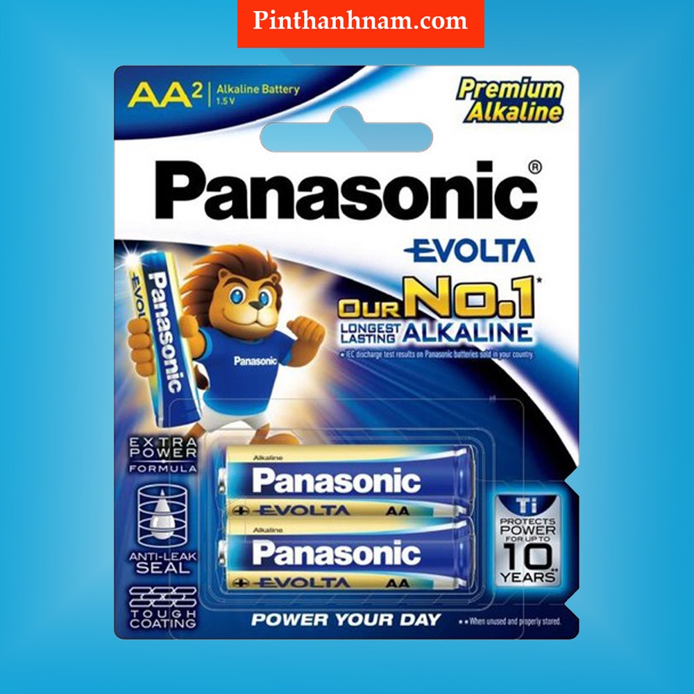 Pin AA Panasonic Evolta cao cấp LR6EG-2B vỉ 2 viên chính hãng