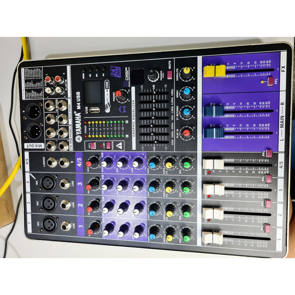 mixer Yamaha new 2021 M4 với 99 hiêu ứng delay echo vang reverd