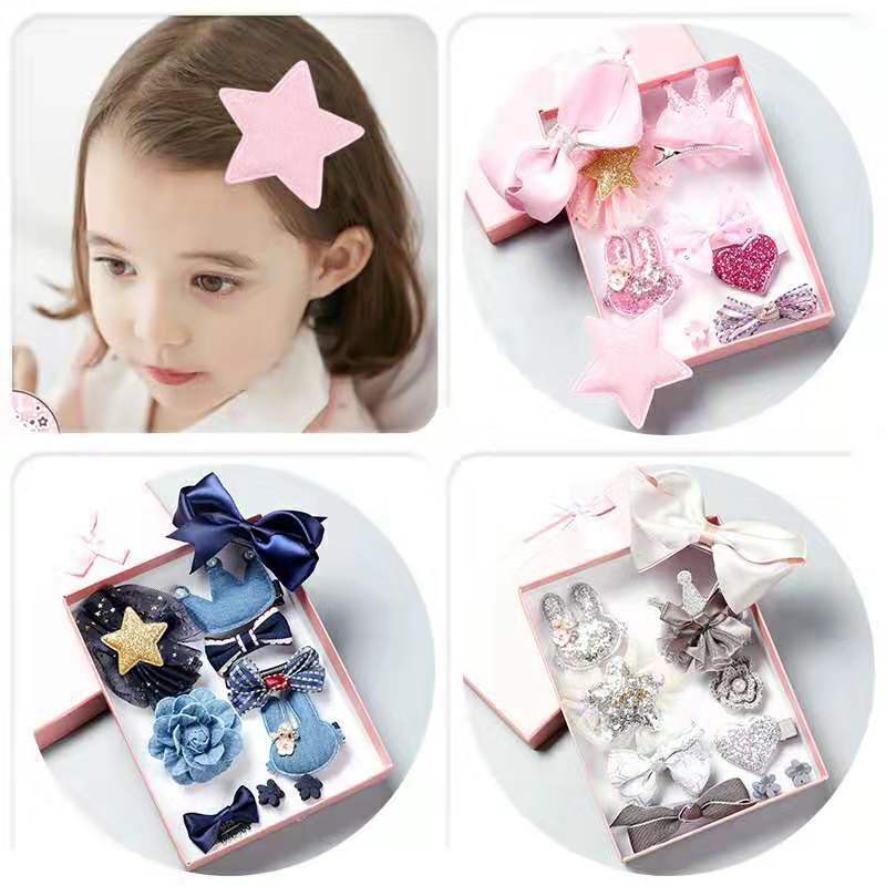 Set 10 Kẹp Tóc Công Chúa Xinh Xắn Cho Bé Gái