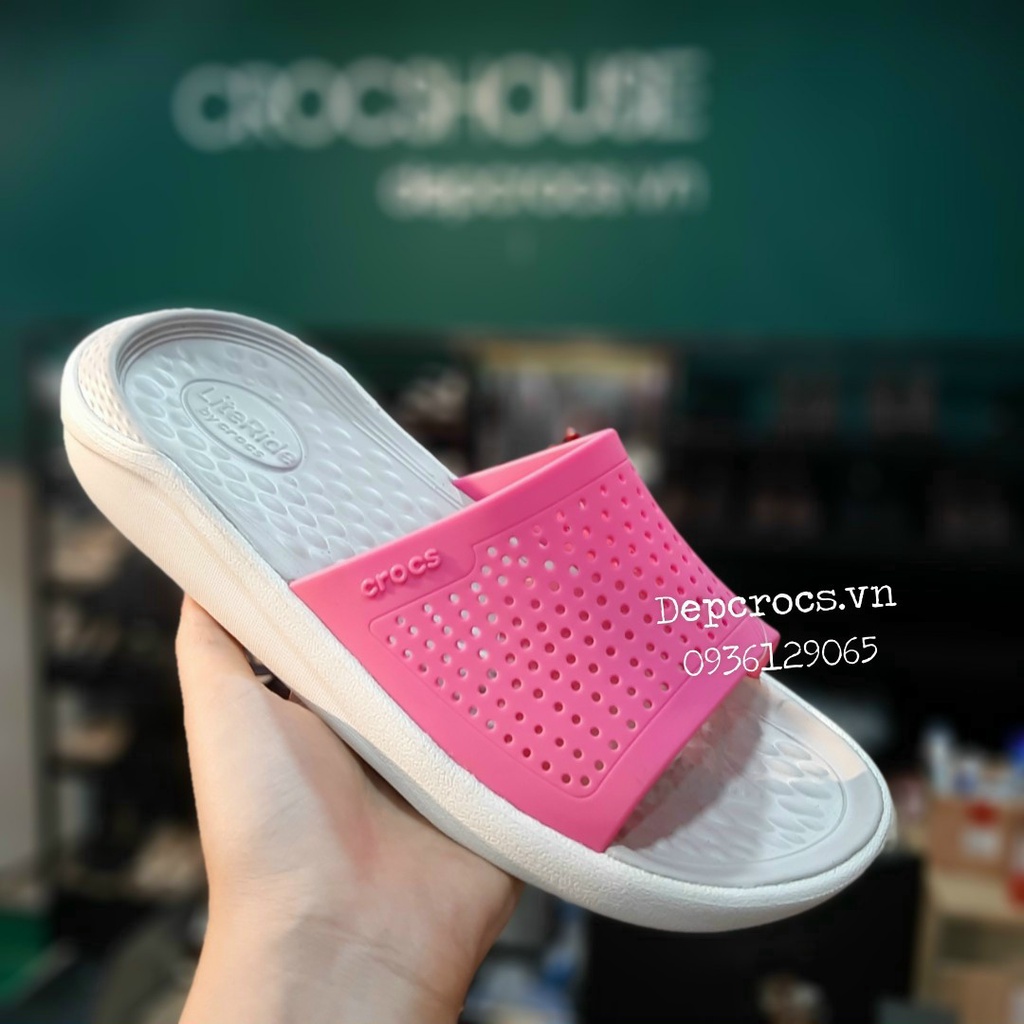 (Cao cấp) Dép quai ngang cross literide nam nữ đẳng cấp, dép literide siêu êm, dép cross quai ngang - Crocs house