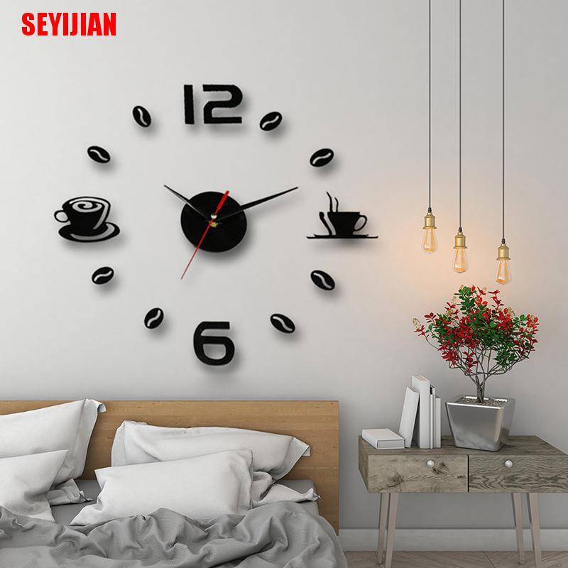Đồng Hồ Treo Tường 3d Tự Dính Trang Trí Nhà Cửa / Văn Phòng Nghệ Thuật Hiện Đại diy