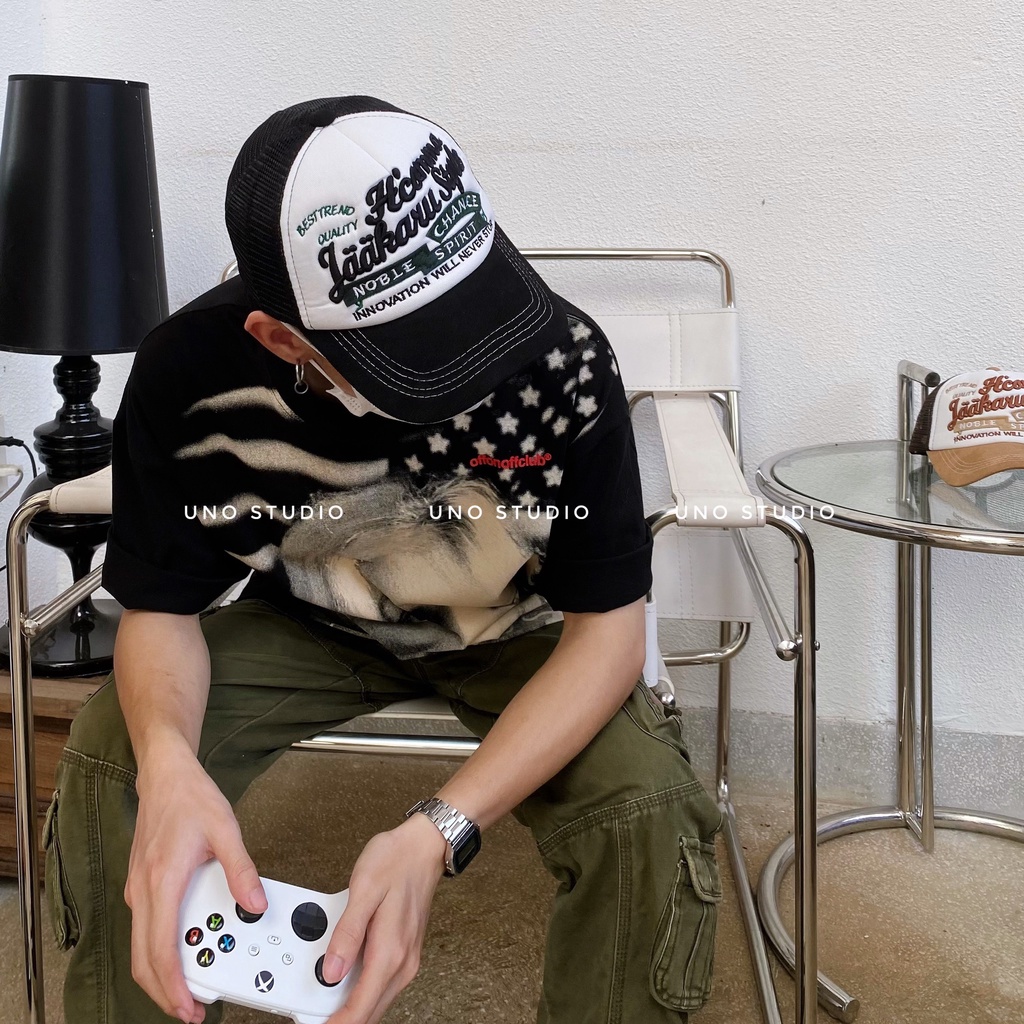 Mũ, nón lưỡi trai, nón trucker thêu chữ thời trang form cứng cáp phong cách retro vintage