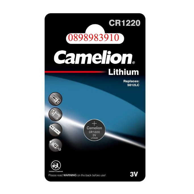 Pin CR1220 3v Lithium CAMELION vỉ 1 viên