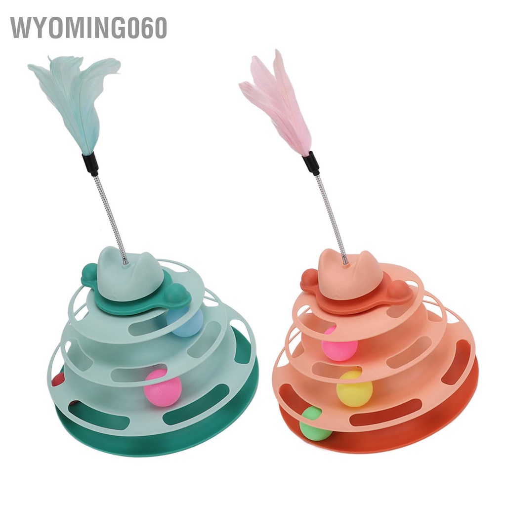 [Hàng Sẵn] ĐỒ CHƠI MÈO, THÁP BANH 4 TẦNG GẮN CHUỘT LÒ SO CHO MÈO (SIZE LỚN)【Wyoming060】