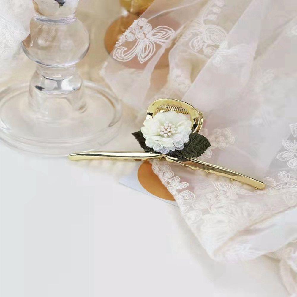 Kẹp Tóc Móng Vuốt Hình Hoa Hồng Lấp Lánh Bằng Hợp Kim Phong Cách Hàn Quốc Ngọt